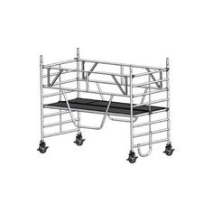 Gerüsttyp 9514 mit Fahrbalken verschiebbar und Sicherheitsaufbau Arbeitshöhe