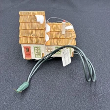 Dept 56 Dickens Village Cottage Bob Cratchet & Tiny Tim Lighted Ornament NO BOX