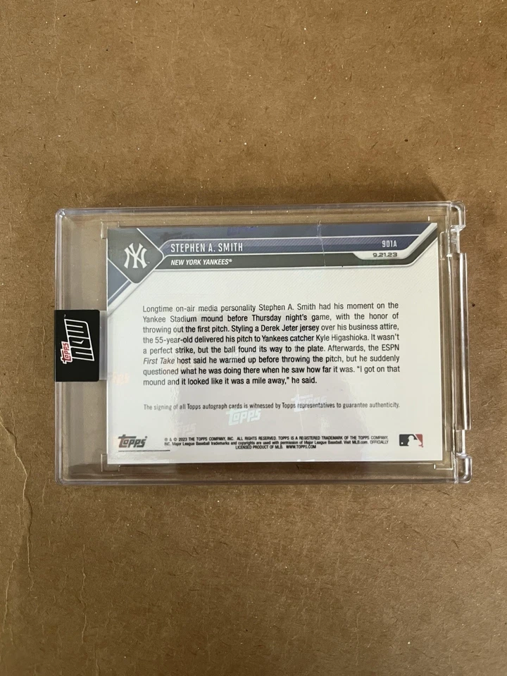 TOPPS NOW STEPHEN A. SMITH #901 SEALED ON-CARD AUTO /99 NEW YORK YANKEES - Image 2 of 2