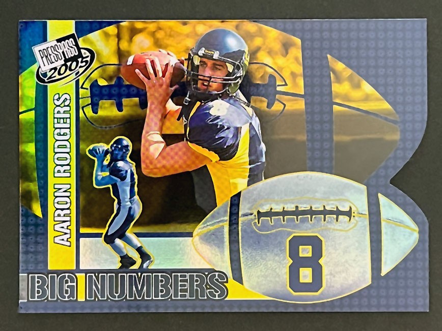 2005 Press Pass #BN 25 Aaron Rodgers Big Numbers Die-Cut Checklist