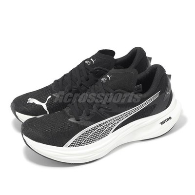 Puma Deviate Nitro 3 Black White Men Road Running Jogging Shoes 309707-01