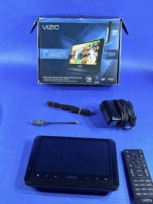 Vizio VMB070 7'' Edge Lit Razor LED LCD Portable TV with remote 800 X 480 used