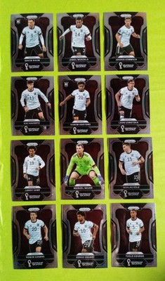 2022 Panini Prizm Prizm World Cup Qatar Team Deutschland Full Set x 12 Card