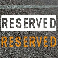 Parking Sign Stencil Template, 28x8 Inch Large "Reserved" Reusable Stencil for P