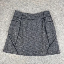 Athleta Excursion Skort Skirt Pockets Nylon Polyester Gray Womens Small S