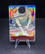 One Piece Roronoa Zoro ST01-013 Super Pre-Release Stamped Holo English