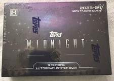 Topps Midnight 2023-24 Basketball Trading Card Box 3 Chrome Autographs Per Box