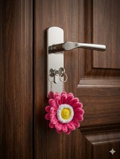  Handmade Chenille Flower Keychain Cute Flora...