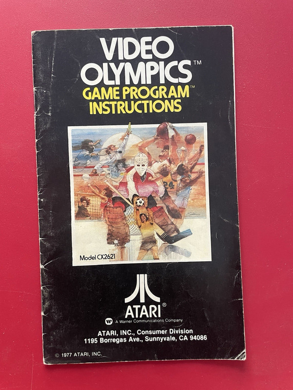 Atari Video Olympics CX2621 Atari 2600 Instruction Manual Booklet English