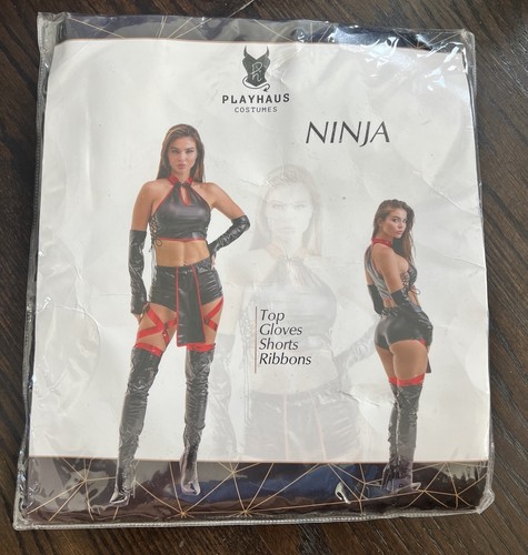 Costume Playhaus Sexy Ninja Donna Taglia S/XS Piccolo Con Accessori Nuovo