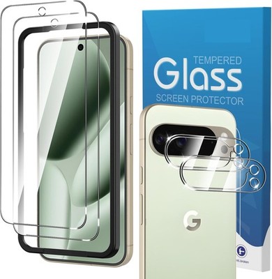Google Pixel 10 Pro XL Screen Protector Tempered Glass Bubble Free 6 in1 Saver