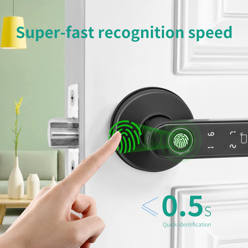 Tuya Smart Door Lock Fingerprint Keyless Entry App Remote Password IC Card Key - Picture 4 of 14