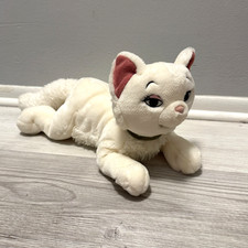 Disney World 16" Duchess Aristocats Laying Down White Cat Stuffed Plush Vintage