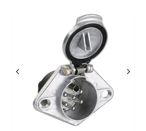 HP Presa 7 Poli Per Rimorchio E Caravan, ISO 1724, Corpo In Metallo 12V