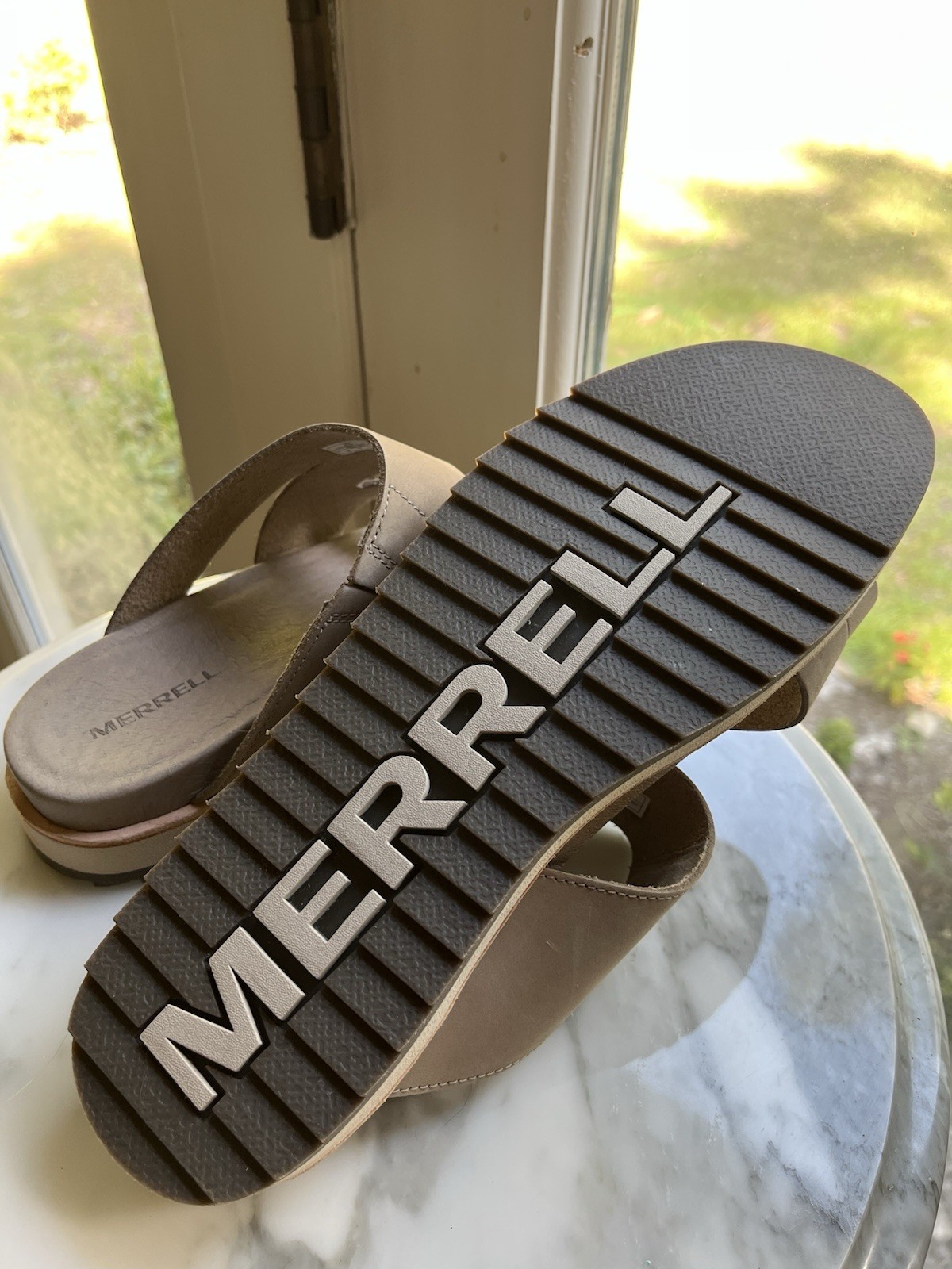 NUOVO sandalo Merrell Juno Wrap donna cinturino morbida pelle nabuk taglia 9