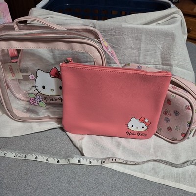 Hello Kitty And Friends X Primark Pink 3 Piece Cosmetic Set Bags    