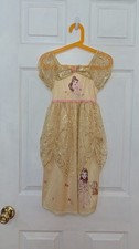 Disney Princess Belle Yellow Gold Sparkle Gown Soft Polyester Cosplay 4T Euc