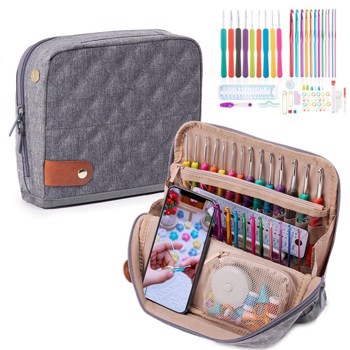 82Pcs Crochet Hook Set with Storage Case - Stand Up Crochet Hook Case with 20... - Picture 1 of 7
