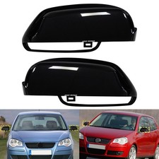 2x Spiegelkappen Außenspiegel Gehäuse L+R Für VW Polo 9A 9N 2005/06-2009 Schwarz