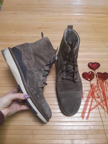 Men Napapijri Boots Grey Suede 45