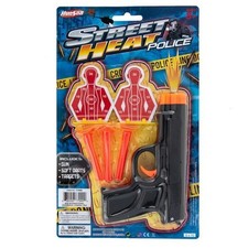 5 1/2 In. Soft Dart Shooter Police Action Play Set Halloween /Cosplay Pistol Gun