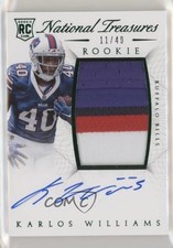 2015 National Treasures RPS Rookie Emerald 11/40 Karlos Williams Patch Auto ly9
