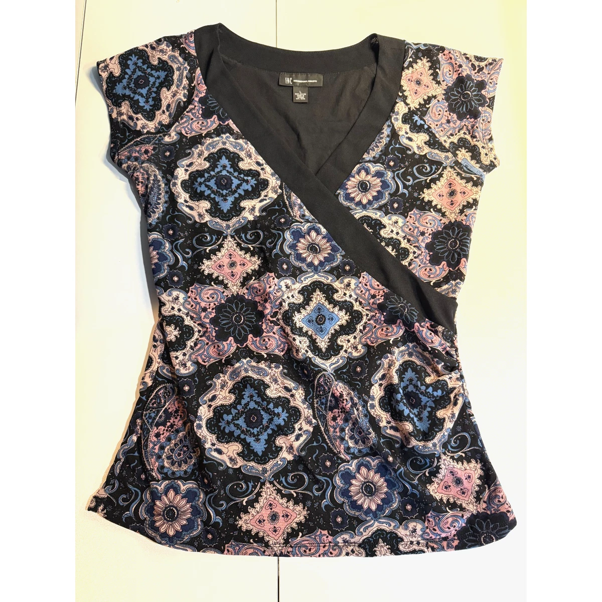 Womens Sami & Jo Short Sleeve V-Neck Medallion A-Line Dress - Boscov's