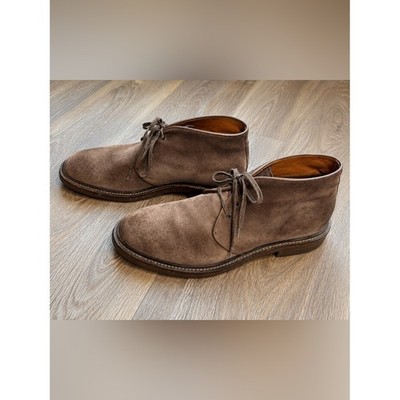 Aquatalia Suede Chukka Boots Brown Made in Italy Men display picture 3