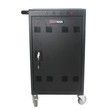 Black Mobile Charging Cart and Cabinet for Tablets Laptops 35-Device B30PLUS 