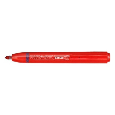 DURA-INK 96576 Retractable Ink Marker,Red 21U697