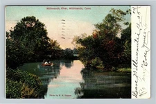 Willimantic CT-Connecticut, Willimantic River c1908 Vintage Souvenir Postcard