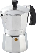USA B120-42V Aluminum Espresso Stovetop Coffeemaker 3-Cup, Silver (Pack of 1)