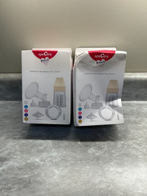 #ad Spectra Premium Breast Milk Pump Accessory Kit with Baby Bottles 24mm *Read $30.00