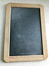 ancienne Ardoise Écolier École Vintage Objet Scolaire entourage Bois 26x18 cm
