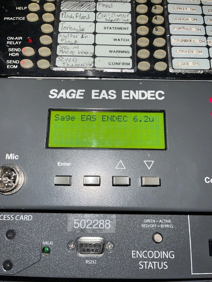 SAGE ALERTING SYSTEMS EAS ENDEC 1822 Emergency Alert System Encoder/Decoder - Image 2 of 4