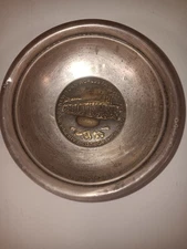 IBM 100 percent club dish 1963 STAMPED CARTIER STERLING silver w/copper coin