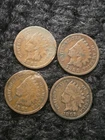 1800s 4 Coin Indian Head Cent Lot Nice Album Fillers Full Dates