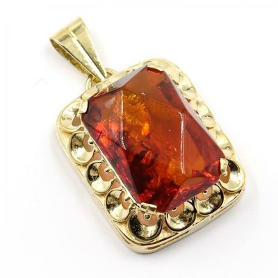 Anhänger mit Bernstein amber in 14 Kt. 585 Gold Bernsteinanhänger Top