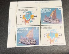 Incredible .29₵ Sale CANADA Inuit Travel Stamp Block 1978 MNH