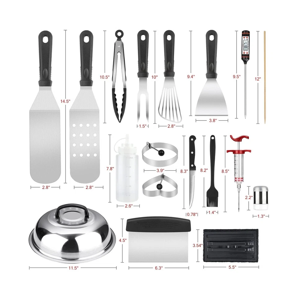 Kit de Accesorios para Plancha, Juego de Herramientas para Parrilla para Plancha 135 Piezas para Blackstone y C... Foto 2 de 4