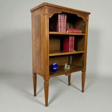 Libreria in Stile Antico Luigi XVI legno intarsiata mobile Consolle Madia '900