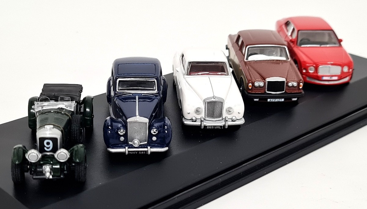 Oxford 1/76 Bentley 5 Piece Model Car Set Blower T2 MKVI Continental Mulsanne