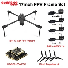 Carbon Fiber 17" FPV Drone Frame Kit 760mm Wheelbase FC ESC Motor Propeller Set