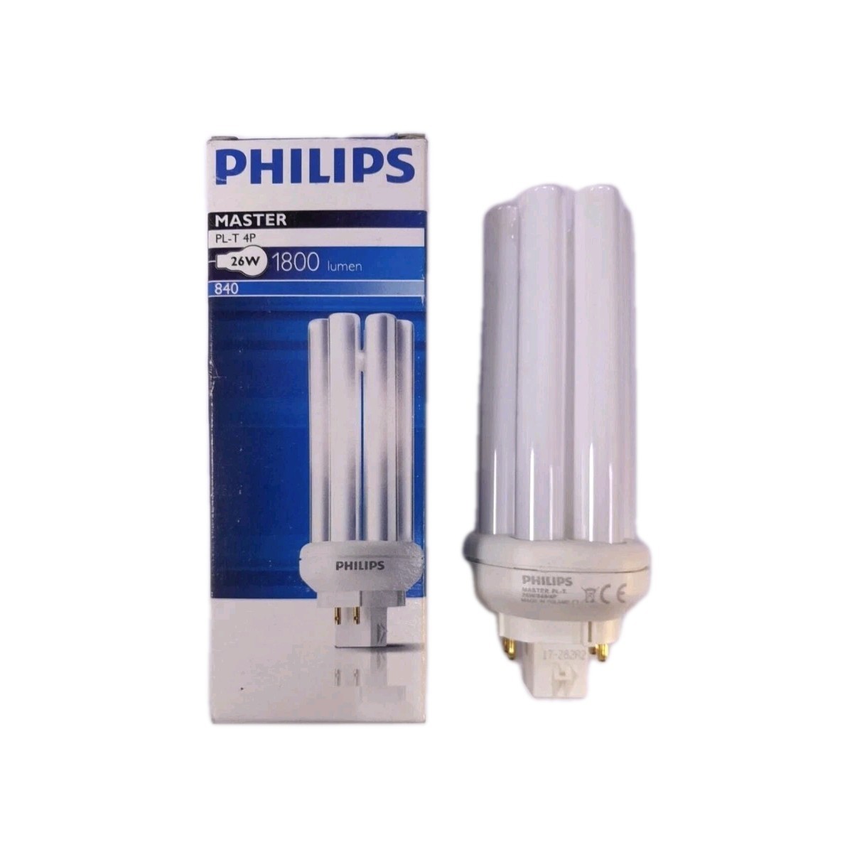 Philips Dimmable 26W GX24q-3, 4 pin, 4000K Low Energy CFL Light Bulb PL PLC Lamp