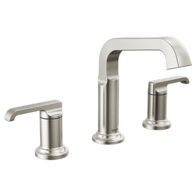 Delta Tetra 2 Handle Widespread Bathroom Faucet Stainless-Certified Refurbished