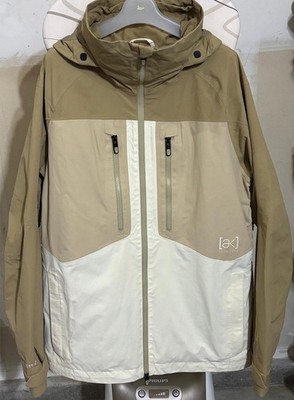 Burton [ak] 2L GORE-TEX Cyclic Men Snowboard ski Jacket, Lt brown & sand Size M.