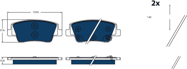 Bremsbelagsatz Scheibenbremse Hinterachse FüR Hyundai KIA Ioniq 5 EV6-image