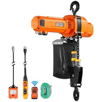 VEVOR 2-in-1 Electric Chain Hoist 2200 lbs Single Phase Overhead Crane 10ft Lift