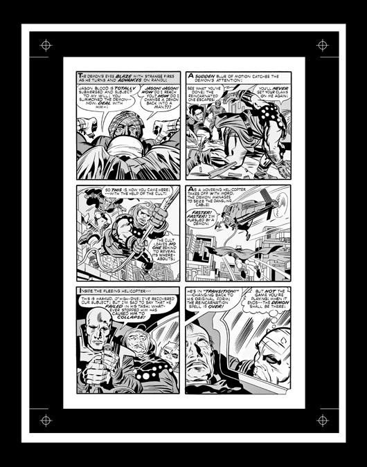 Jack Kirby The Demon #3 Rare Production Art Pg 16 Monotone