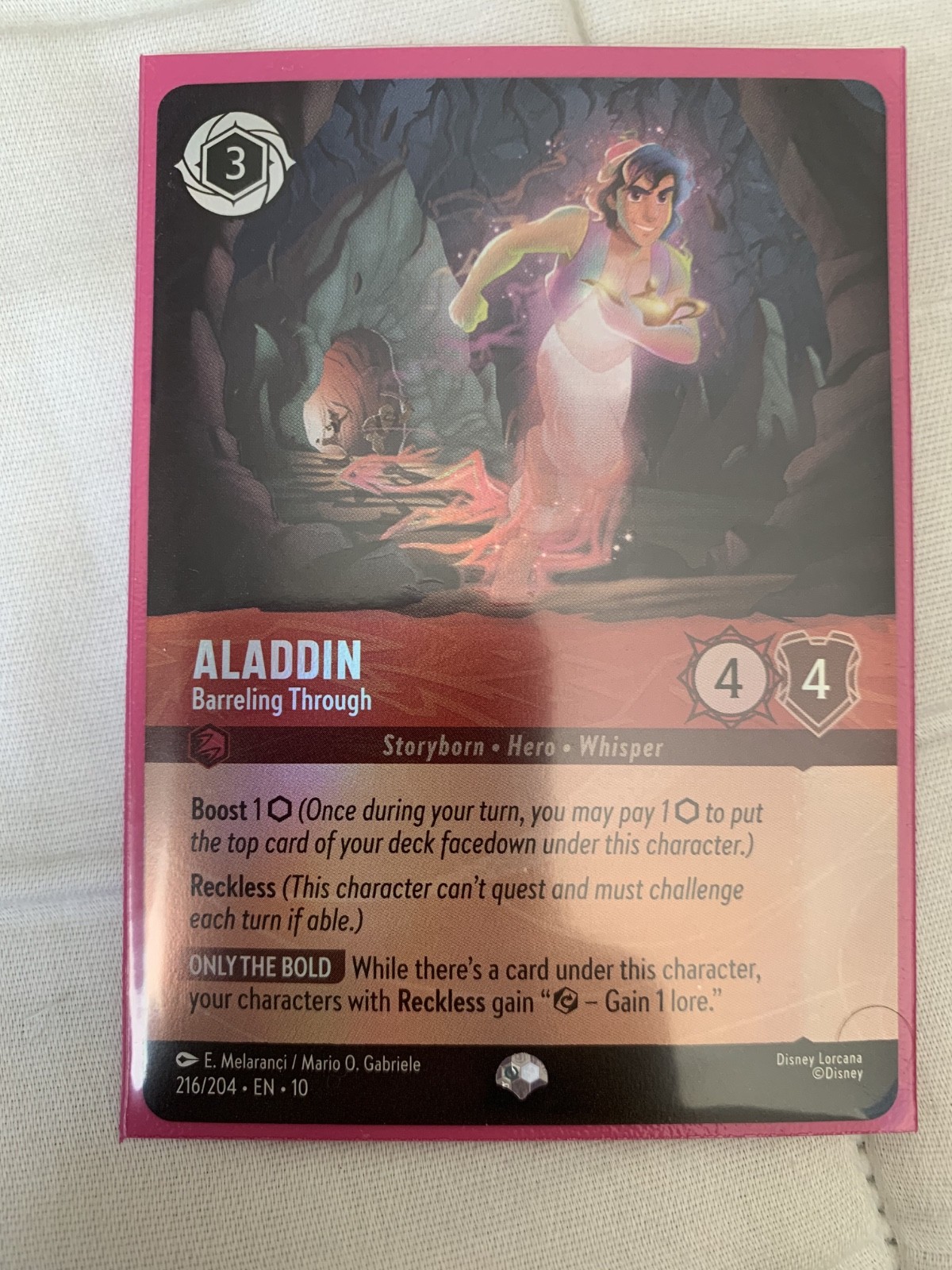 Aladdin - Barreling Through (Epic) 216/204 Whispers in the Well Holo